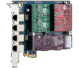 Digium 1AEX410P - 4 Port Modular Analog PCI-Express x1 Card (1AEX410PLF)