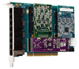 Digium Eight Port Hybrid PCI 3.3/5.0V card with 4 BRI and 4 Station Interfaces (1HA8-0440F)