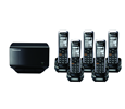 Panasonic TGP500 SIP DECT Phone Cordless Base Bundled with 5 Handsets (KX-TGP500B04-BL4)