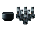 Panasonic TGP500 SIP DECT Phone Cordless Base Bundled with 6 Handsets (KX-TGP500B04-BL5)