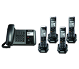 Panasonic TGP550 SIP DECT Phone Corded / Cordless Base Bundle with 4 Handsets (KX-TGP550T04-BL3)