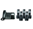 Panasonic TGP550 SIP DECT Phone Corded / Cordless Base Bundle with 5 Handsets (KX-TGP550T04-BL4)