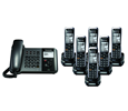 Panasonic TGP550 SIP DECT Phone Corded / Cordless Base Bundle with 6 Handsets (KX-TGP550T04-BL5)